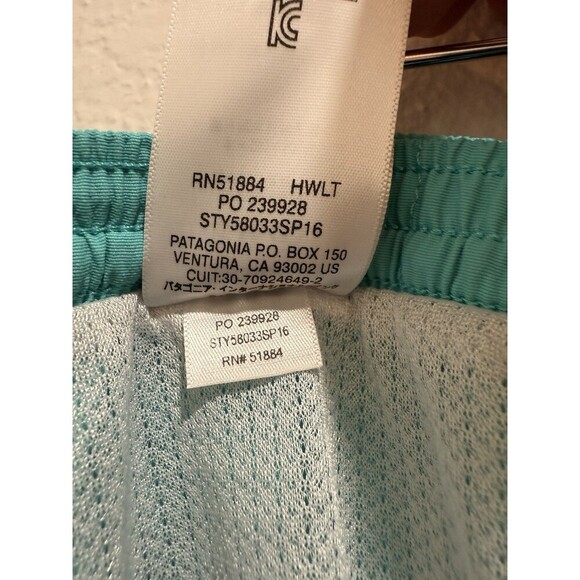 Patagonia Men's 5” Baggies Shorts Subtidal Blue Size Large - Picture 7 of 7